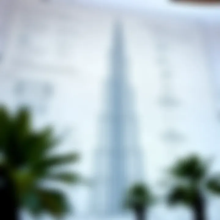 Architectural Blueprint of Burj Khalifa Architectural blueprint showcasing the design features of Burj Khalifa