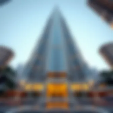 Ground Level View of Burj Khalifa View of Burj Khalifa from the ground level, emphasizing its height