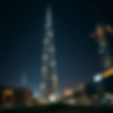 Burj Khalifa at Night Burj Khalifa illuminated at night, symbolizing its grandeur