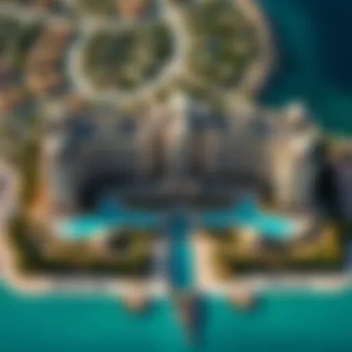 Aerial view of Atlantis The Royal showcasing its unique architecture