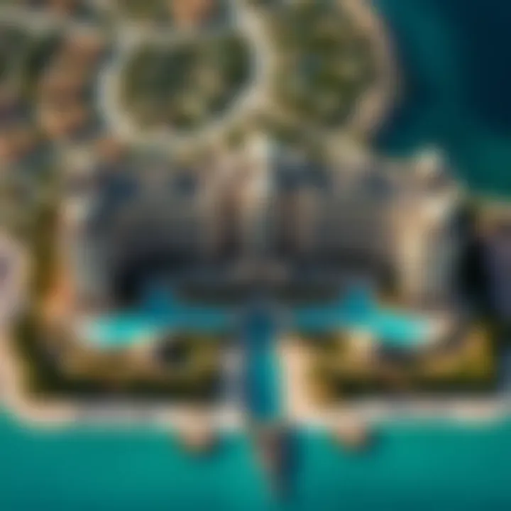Aerial view of Atlantis The Royal showcasing its unique architecture
