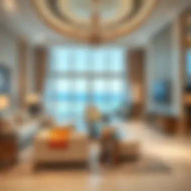 Luxurious interior design of a suite at Atlantis The Royal