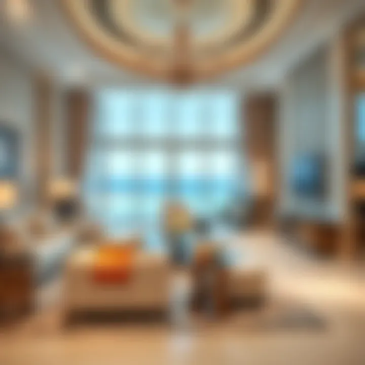 Luxurious interior design of a suite at Atlantis The Royal