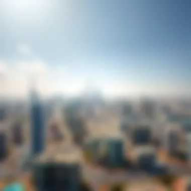 Aerial view of Dubai's skyline showcasing real estate developments
