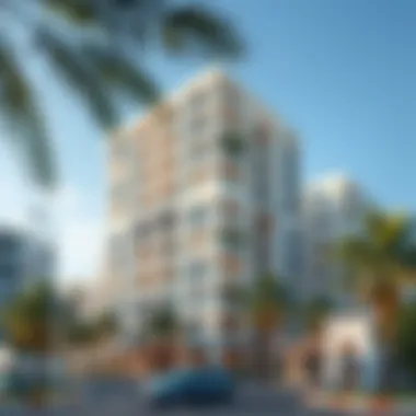 Modern residential building in a vibrant Dubai community