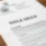 A detailed view of a title deed document showcasing legal text and property details