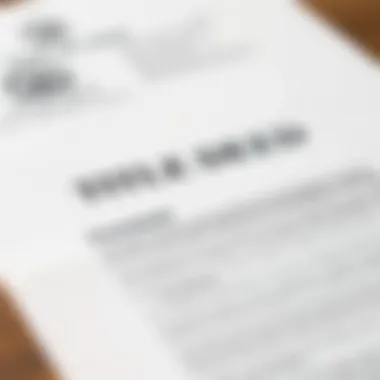 A detailed view of a title deed document showcasing legal text and property details