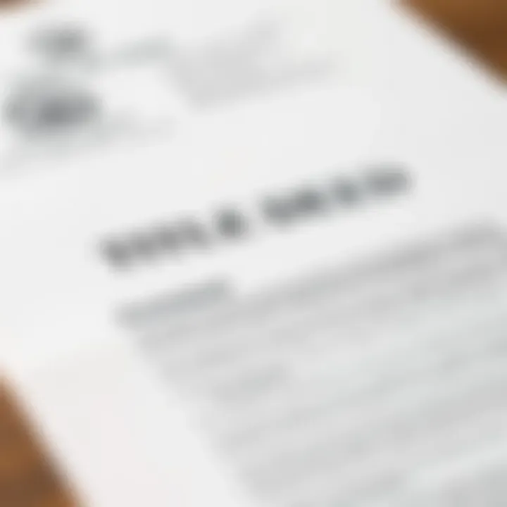 A detailed view of a title deed document showcasing legal text and property details