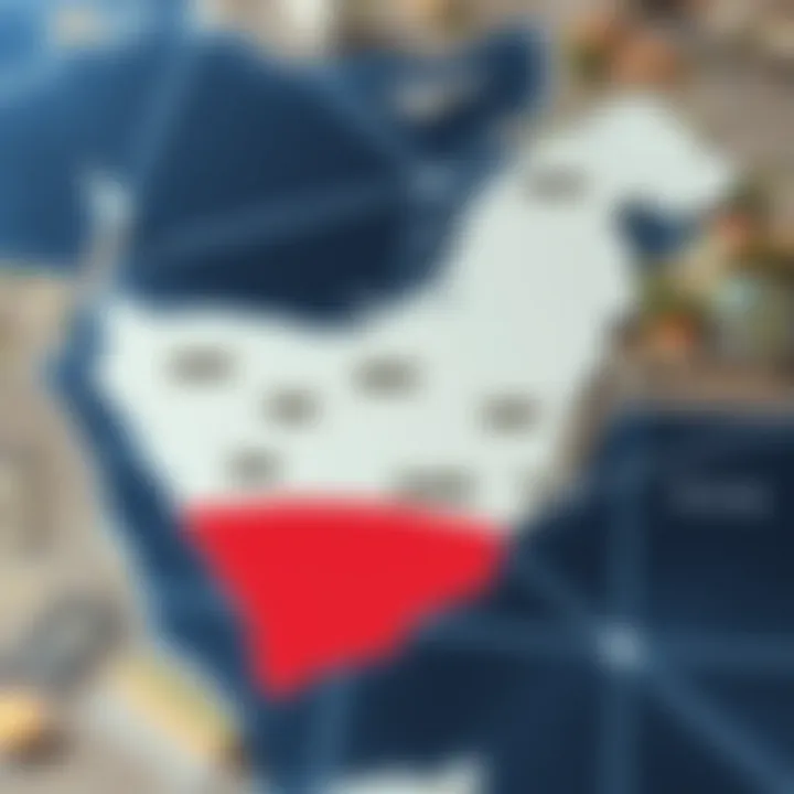 Map highlighting banned countries in relation to the UAE