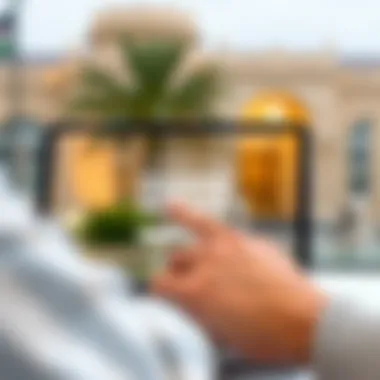 A digital device showing an online visa status check interface