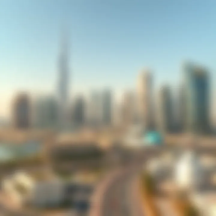 An overview of Dubai's skyline with a focus on modern architecture