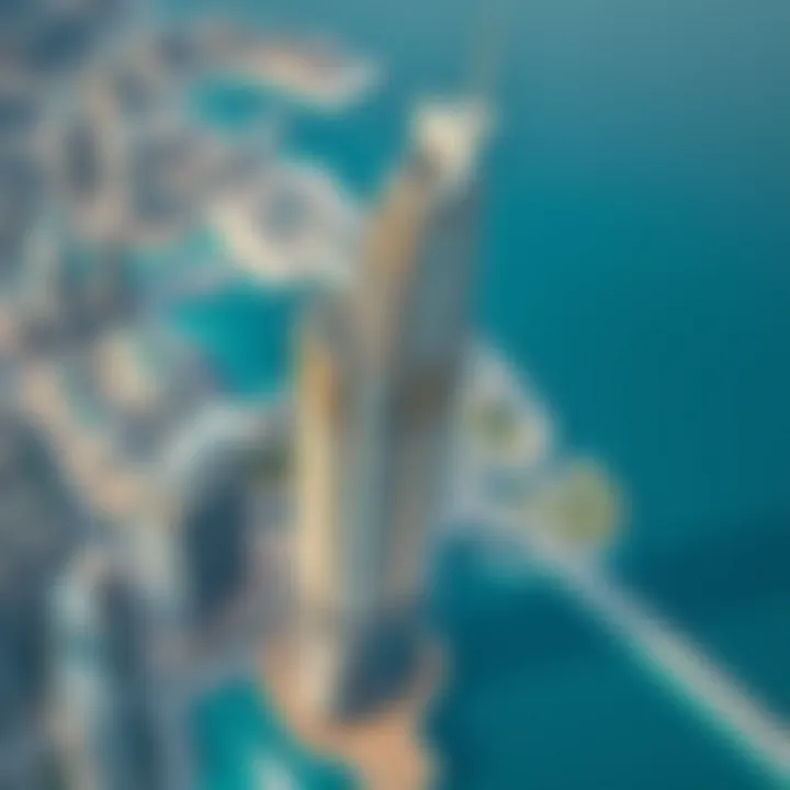 Stunning Aerial View of Volante Tower Aerial view of Volante Tower showcasing its architectural design