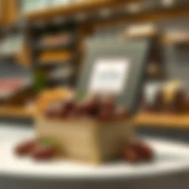 Luxurious packaging of premium dates from a specialty store.