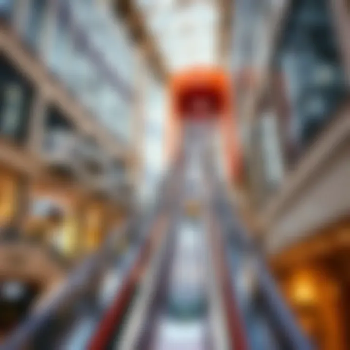 Architectural Highlights of the WTC Mall Slide Close-up of the slide's design elements highlighting architectural features