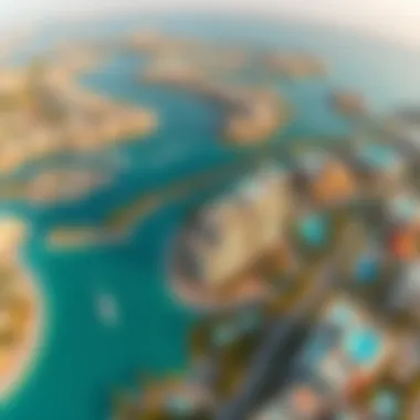 Aerial view of Yas Beach Residences and surrounding developments in Dubai