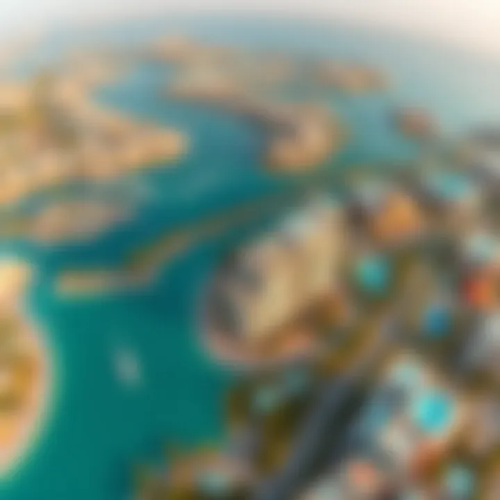 Aerial view of Yas Beach Residences and surrounding developments in Dubai